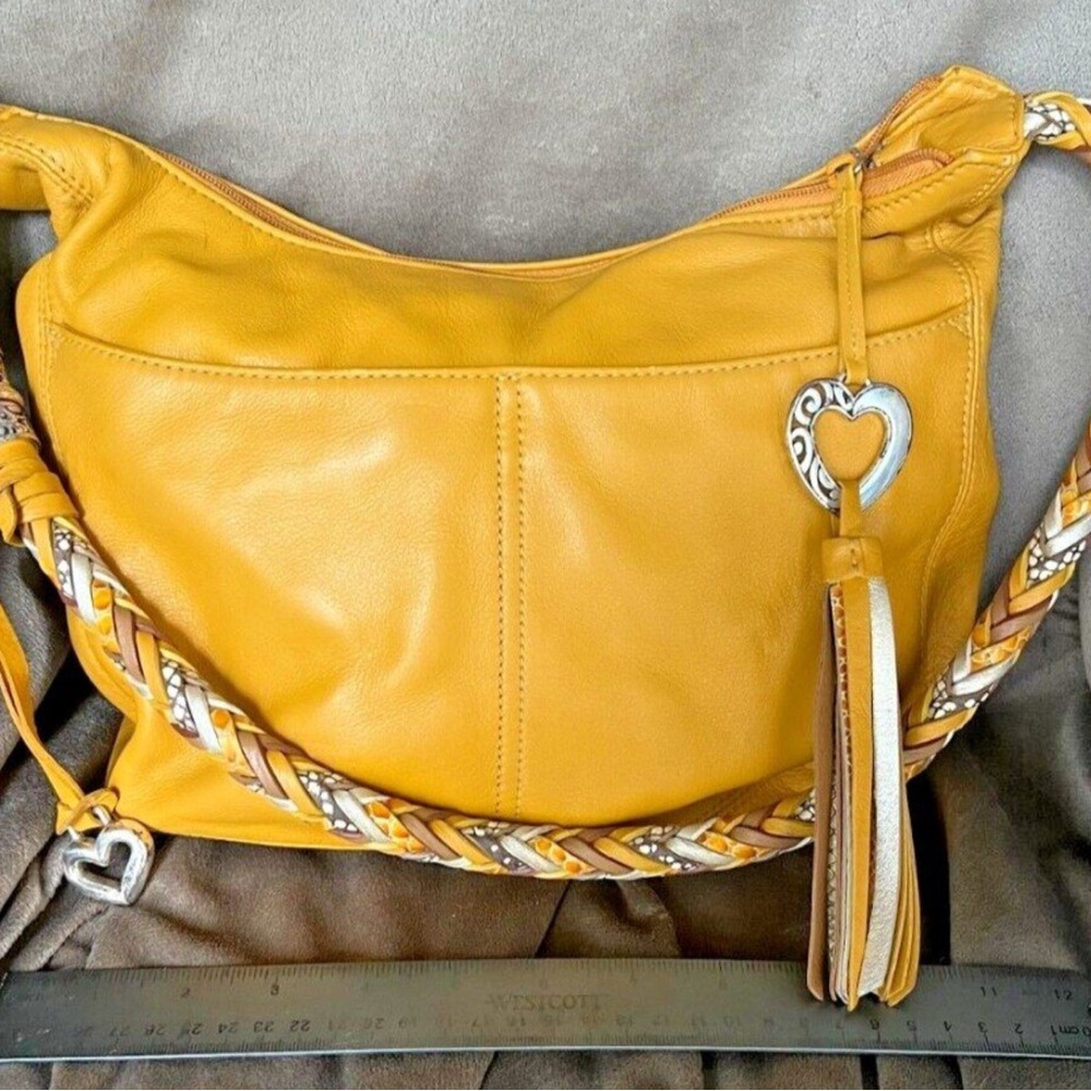 Brighton Pre-owned Barbados Hobo, Mustard